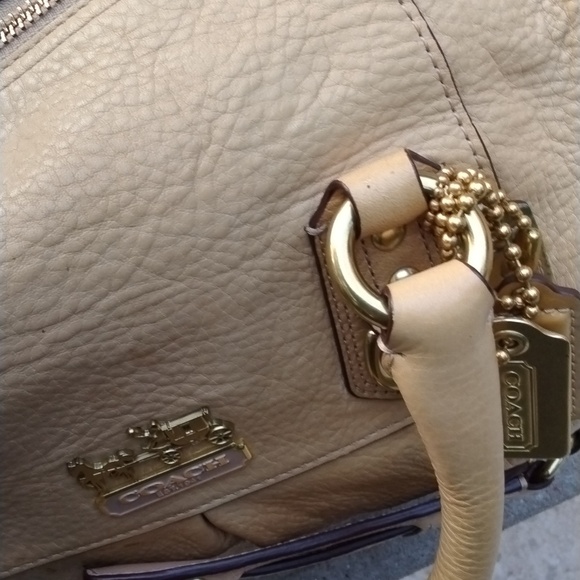 VINTAGE COACH, MADISON SABRINA Large, CAMEL/Gold - Picture 6 of 14